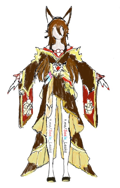 ［HSR］忘归人 Fugue我已经尽力了，但依然有一些细节画不出来：1.衣服上的金镶边2.肩部和腰部的金色装饰3.胸下和袖子上的花剩下的只能交给大手子了I've tried my best, but there are still some details I can't draw:1. The gold trim on various parts of the clothing.2. The golden decorations on the shoulders and waist.3. The flowers below the chest and on the sleeves.