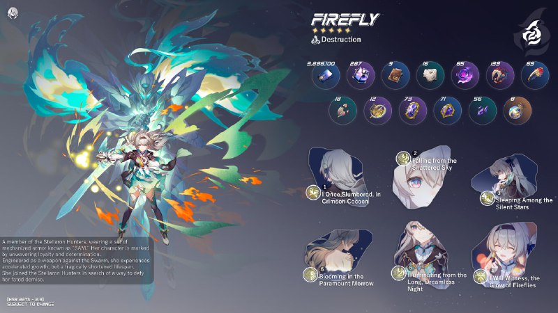 [HSR 2.3 — BETA] Firefly Infographic